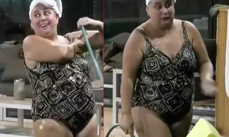 El video de Selva de Gran Hermano bañándose en el jardín delante de todos que causó polémica