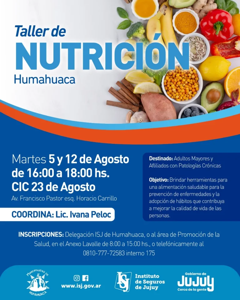 Talleres de Nutrición del ISJ se realizarán en Humahuaca