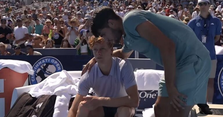 Qué le pasó a Jannik Sinner: los motivos de su abandono ante Alcaraz en la final del Masters 1000 de Cincinnati