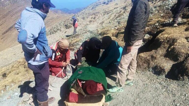 Horas a pie y por un camino inhóspito, para rescatar a una mujer en Tilcara