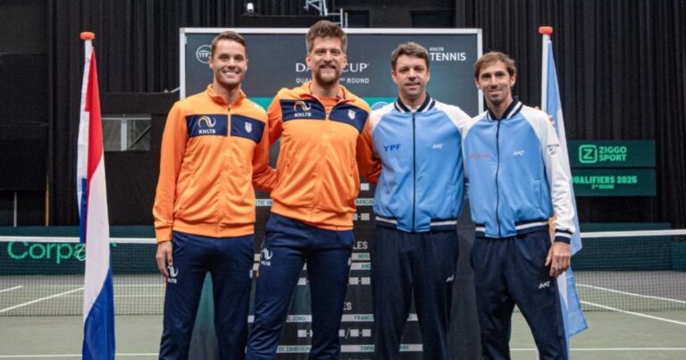 Todo listo: se sortearon los partidos de la visita de Argentina a Países Bajos por la Copa Davis