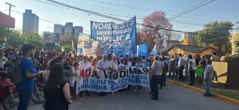 Chaco y Corrientes hicieron sentir su rechazo al veto a las universidades