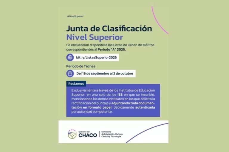 Interinatos y suplencias en el Nivel Superior: se publicaron las listas de orden de mérito