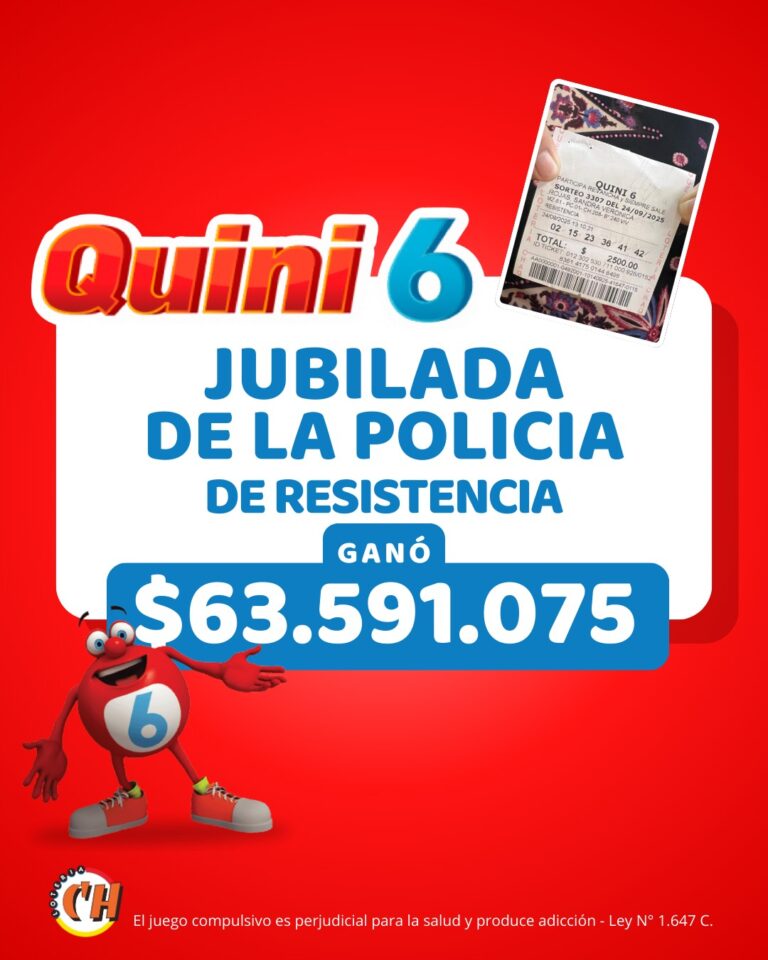 Resistencia: Una jubilada de la Policía se lleva un importante premio del Quini 6