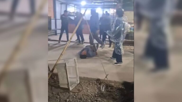 Personal de seguridad de una feria golpearon a un hombre y dispararon al aire