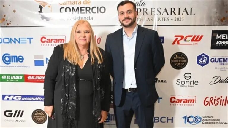 Delgado y Gyoker participaron de la cena empresarial de la Cámara de Comercio