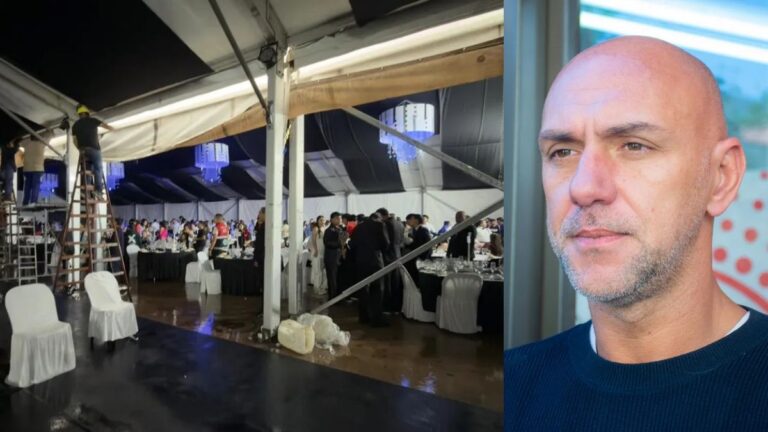 Cena Blanca: «No sabía que podía llover de esa manera», dijo el presidente del Ente