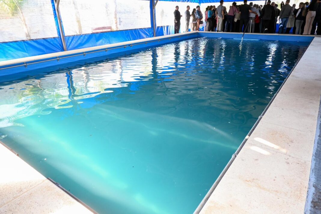 Pileta climatizada en el Centro de Jubilados Carlos Cáceres de General San Martín