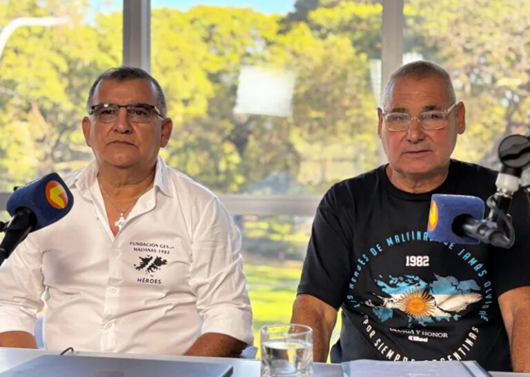Roberto Báez y Carlos Trangoni, excombatientes de Malvinas de la provincia del Chaco