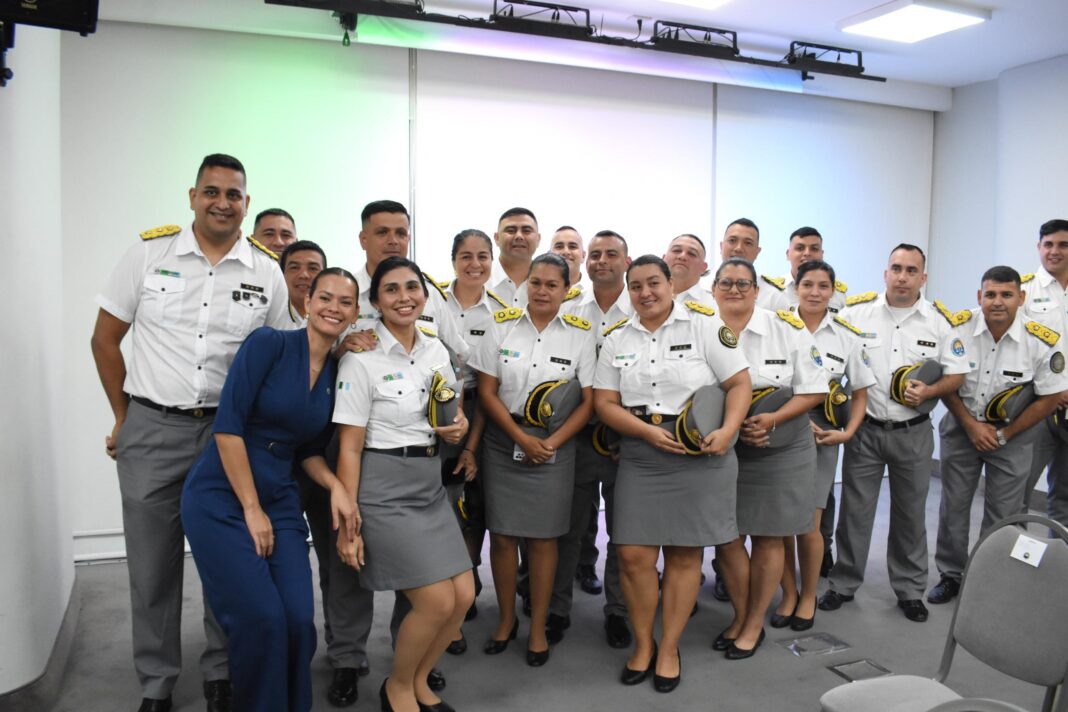 Autoridades del Gobierno del Chaco durante el anuncio de nuevas unidades penales para menores y acto por el 18° aniversario del Servicio Penitenciario