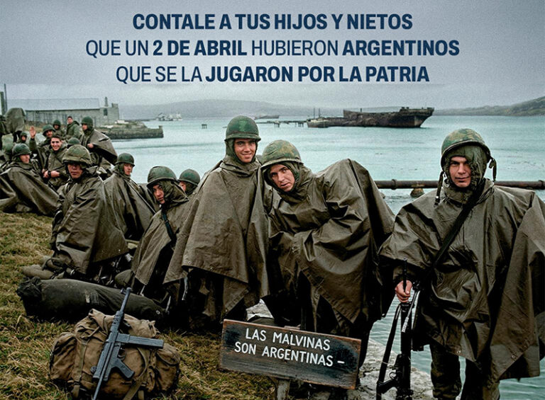 Imagen representativa de un homenaje o conmemoración por los veteranos de la guerra de Malvinas.