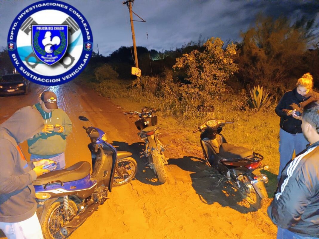 Procedimiento policial de secuestro de motocicletas en Barranqueras, Chaco