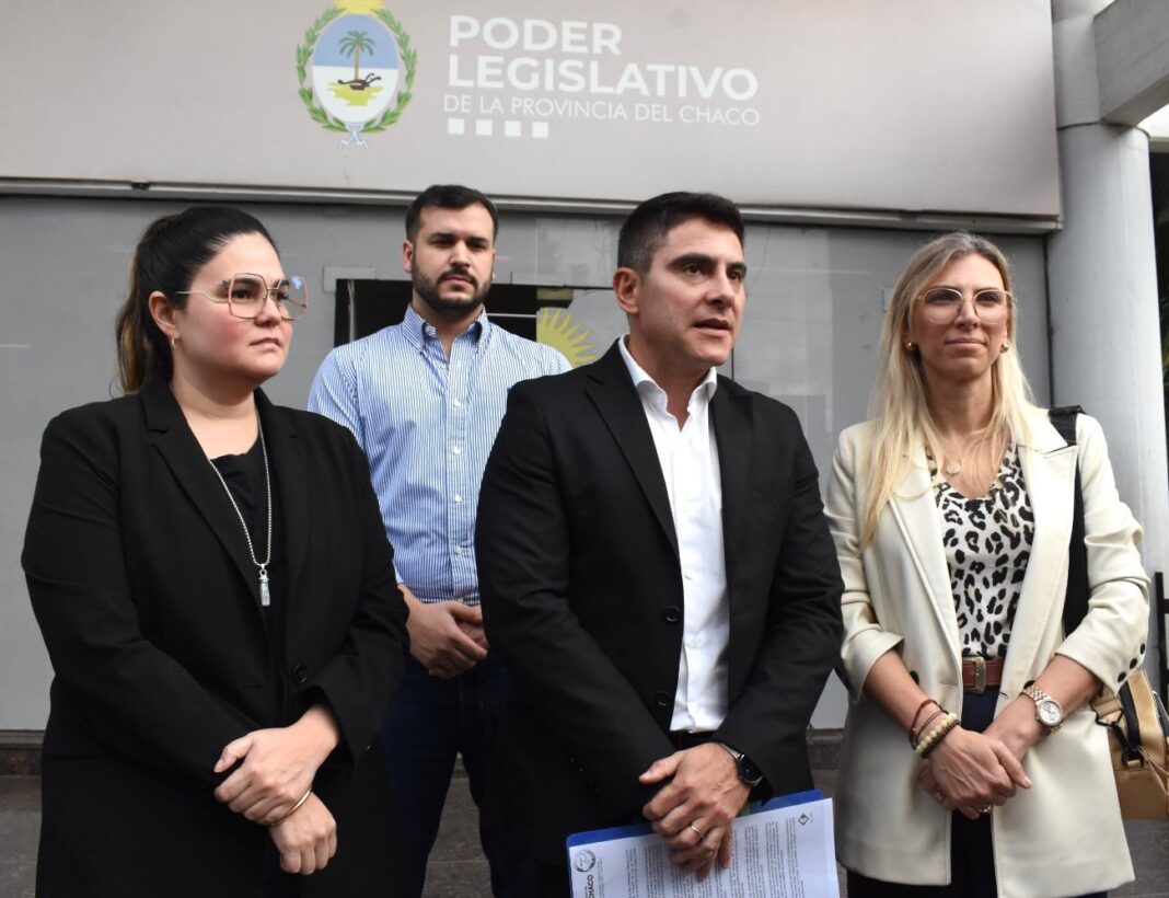 Gobernador Leandro Zdero durante una presentación sobre inversiones.