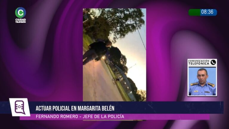 Policía del Chaco en operativo en Margarita Belén
