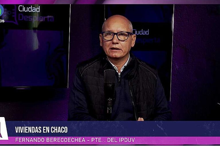 Fernando Berecoechea, presidente del IPDUV, en entrevista sobre viviendas en Chaco