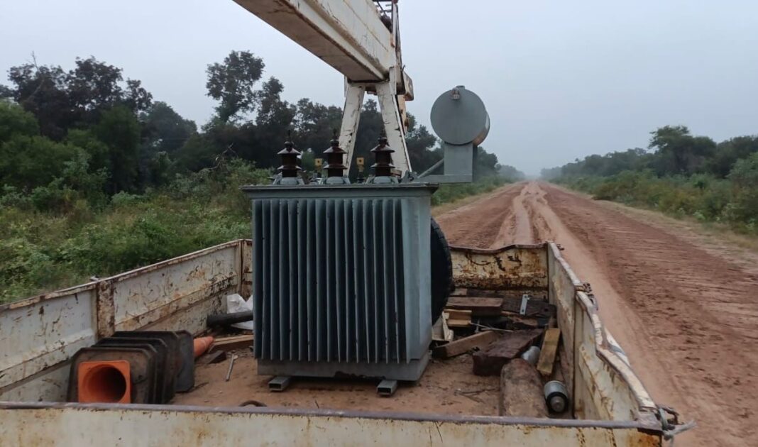 Transformador instalado por Secheep en Paraje El Tartagal