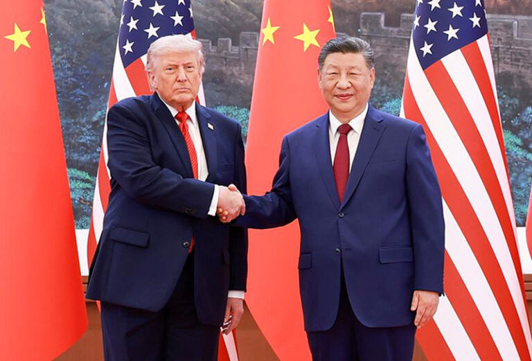 Donald Trump y Xi Jinping reunidos en Pekín